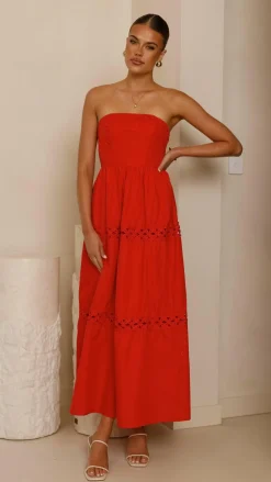 LILYWHYT Dresses|Maxi^Silene Maxi Dress - Red