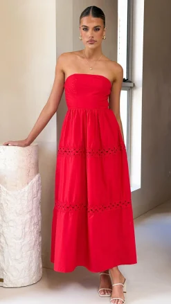 LILYWHYT Dresses|Maxi^Silene Maxi Dress - Red