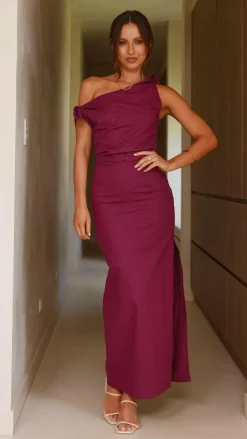 Main St Dresses|Maxi^Simone Maxi Dress - Wine