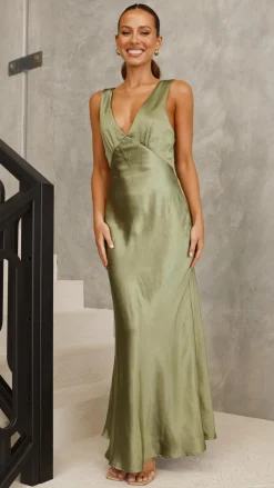 LILYWHYT Mon Cheri|Dresses^Sofia Maxi Dress - Olive