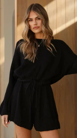LILYWHYT Knitwear|Knitwear^Sol Knit Playsuit - Black