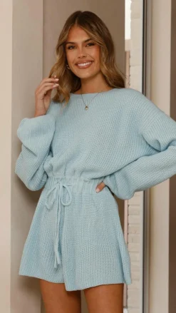 LILYWHYT Knitwear|Knitwear^Sol Knit Playsuit - Blue