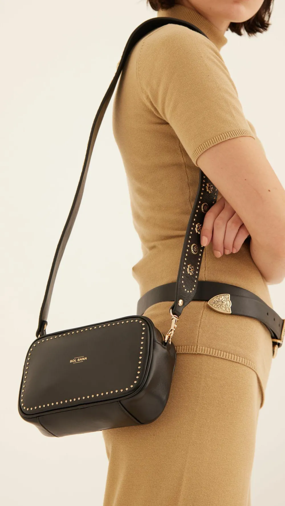 Sol Sana / Kinzu Brands Pty Ltd Bags|Sol Sana^Sol Sana Camera Bag - Black/Gold