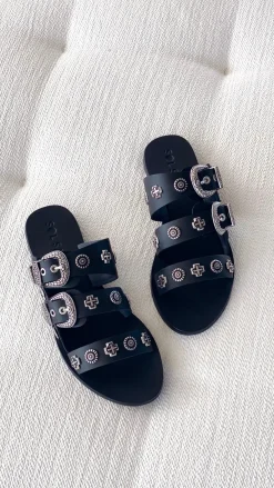 Sol Sana / Kinzu Brands Pty Ltd Sol Sana^Sol Sana Eastwood Slide - Black Silver