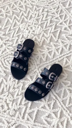 Sol Sana / Kinzu Brands Pty Ltd Sol Sana^Sol Sana Eastwood Slide - Black Silver