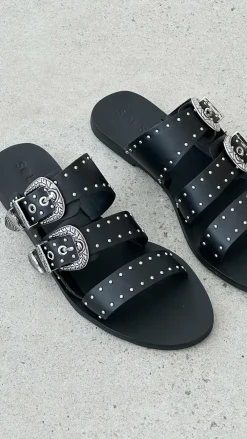 Sol Sana / Kinzu Brands Pty Ltd Sol Sana^Sol Sana Eastwood Stud Slide - Black / Silver