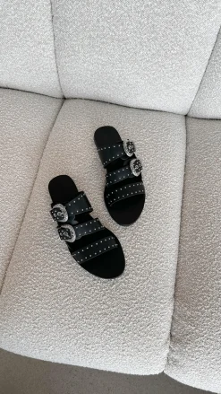 Sol Sana / Kinzu Brands Pty Ltd Sol Sana^Sol Sana Eastwood Stud Slide - Black / Silver