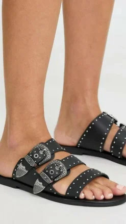 Sol Sana / Kinzu Brands Pty Ltd Sol Sana^Sol Sana Eastwood Stud Slide - Black / Silver