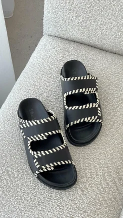 Sol Sana / Kinzu Brands Pty Ltd Sol Sana^Sol Sana Fontelina Footbed - Black / Off White Trim
