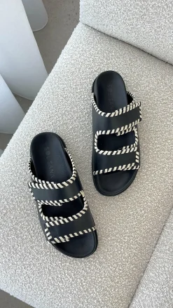 Sol Sana / Kinzu Brands Pty Ltd Sol Sana^Sol Sana Fontelina Footbed - Black / Off White Trim
