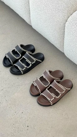 Sol Sana / Kinzu Brands Pty Ltd Sol Sana^Sol Sana Fontelina Footbed - Black / Off White Trim