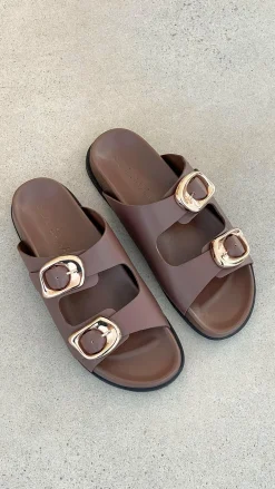 Sol Sana / Kinzu Brands Pty Ltd Sol Sana^Sol Sana San Jose Footbed - Cocoa / Gold
