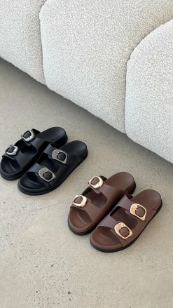 Sol Sana / Kinzu Brands Pty Ltd Sol Sana^Sol Sana San Jose Footbed - Cocoa / Gold