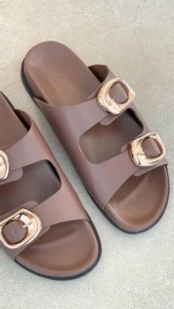 Sol Sana / Kinzu Brands Pty Ltd Sol Sana^Sol Sana San Jose Footbed - Cocoa / Gold
