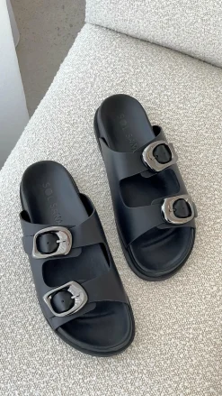 Sol Sana / Kinzu Brands Pty Ltd Sol Sana^Sol Sana San Jose Footbed - Black / Silver
