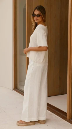 Little Lies Knit Tops|Knitwear^Spring Scoop Neck Tee - Natural
