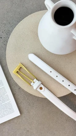 Your Accessory Shop Belts^Stacey Belt - Chalk / Gold