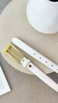 Your Accessory Shop Belts^Stacey Belt - Chalk / Gold