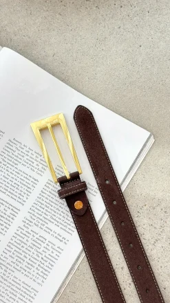 Your Accessory Shop Belts^Stacey Belt - Chocolate / Gold