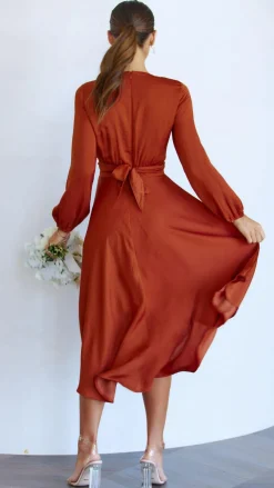 Fashion Allied Sale Evening|Sale Dresses^Starry Nights Dress - Rust
