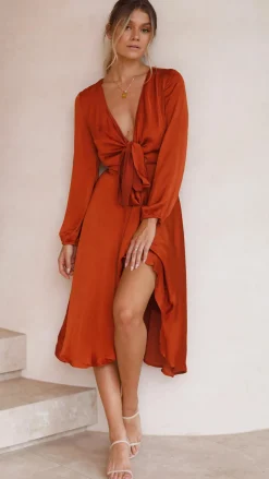 Fashion Allied Sale Evening|Sale Dresses^Starry Nights Dress - Rust