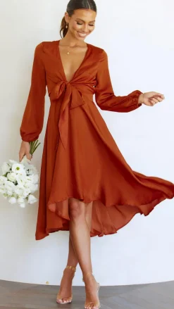 Fashion Allied Sale Evening|Sale Dresses^Starry Nights Dress - Rust