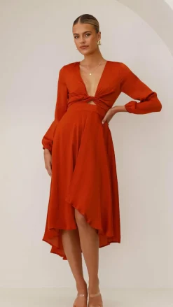 Fashion Allied Sale Evening|Sale Dresses^Starry Nights Dress - Rust
