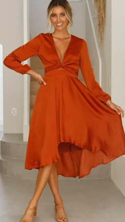 Fashion Allied Sale Evening|Sale Dresses^Starry Nights Dress - Rust