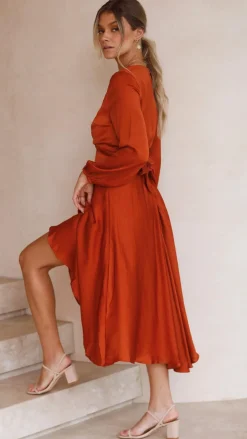 Fashion Allied Sale Evening|Sale Dresses^Starry Nights Dress - Rust