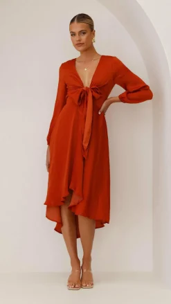 Fashion Allied Sale Evening|Sale Dresses^Starry Nights Dress - Rust