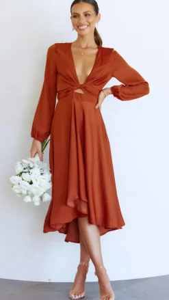 Fashion Allied Sale Evening|Sale Dresses^Starry Nights Dress - Rust
