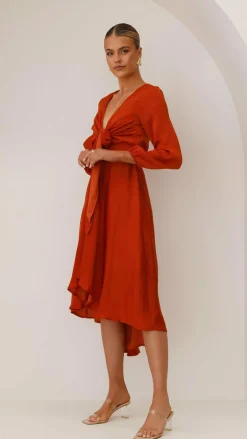 Fashion Allied Sale Evening|Sale Dresses^Starry Nights Dress - Rust