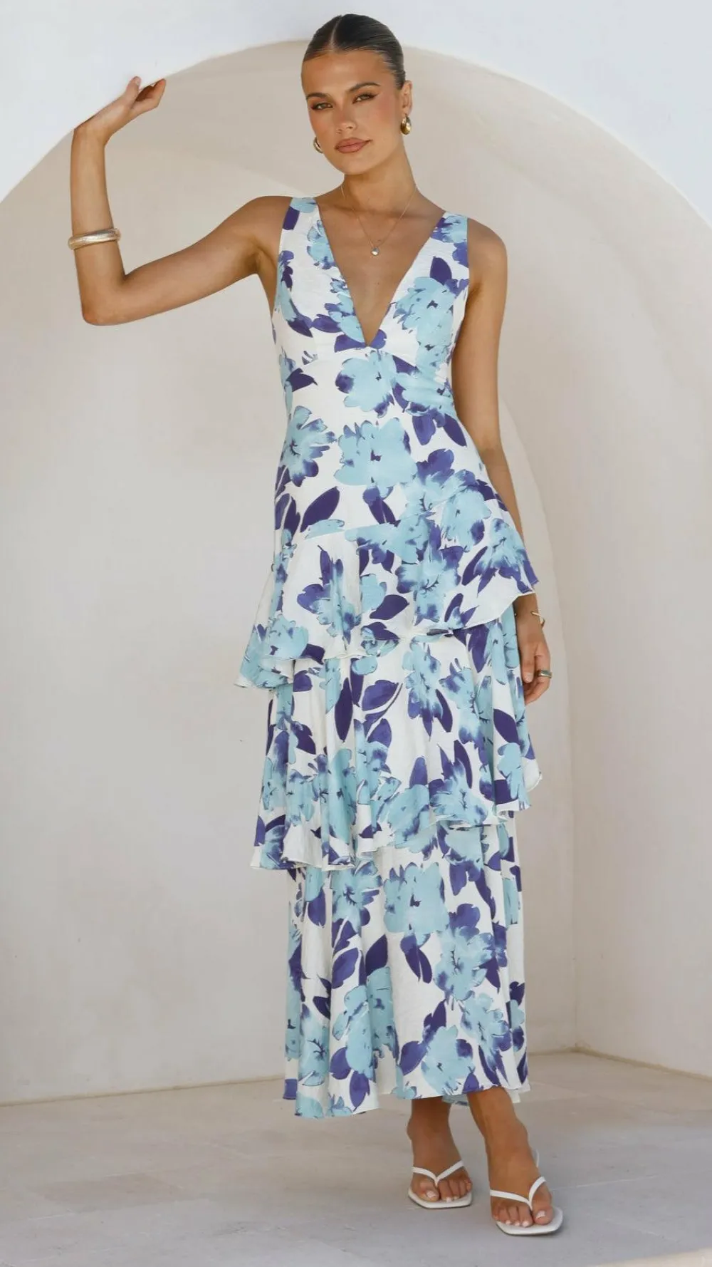 SASHA (BNE) Dresses|Maxi^Stasie Maxi Dress - Blue Floral