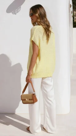 Fashion Allied Knit Tops|Knitwear^Stelaria Knit Top - Yellow