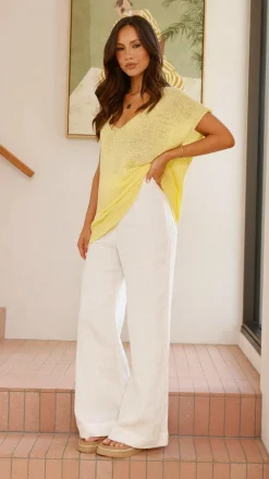 Fashion Allied Knit Tops|Knitwear^Stelaria Knit Top - Yellow