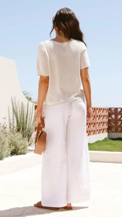 Little Lies Knit Tops|Knitwear^Summer Tee - Natural