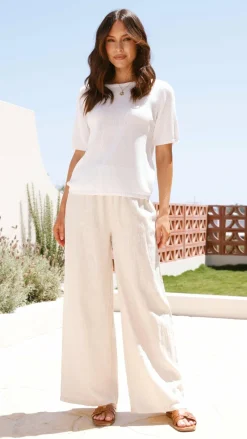 Little Lies Knit Tops|Knitwear^Summer Tee - White
