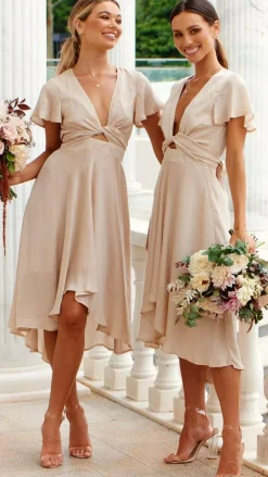 Fashion Allied Sale Evening|Bridesmaid^Sunny Daze Dress - Champagne