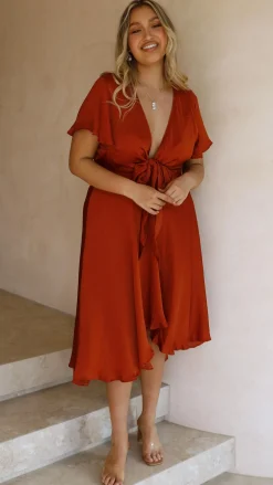 Fashion Allied Dresses|Bridesmaid^Sunny Daze Dress - Rust