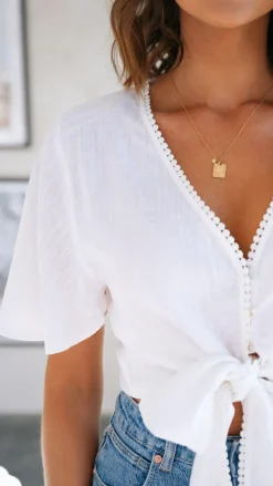 Rock Fashion Tops^Sway Top - White