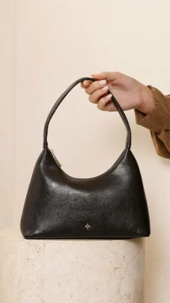 Peta and Jain Bags^Sweetie Shoulder Bag - Black PU