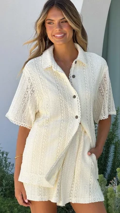 LILYWHYT Sets|Tops^Sylvie Shirt - Oat