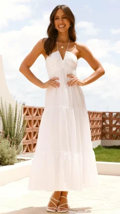 LILYWHYT Dresses|Maxi^Taffeta Maxi Dress - White
