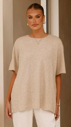 Fashion Allied Knit Tops|Knitwear^Tahlia Knit Top - Oatmeal