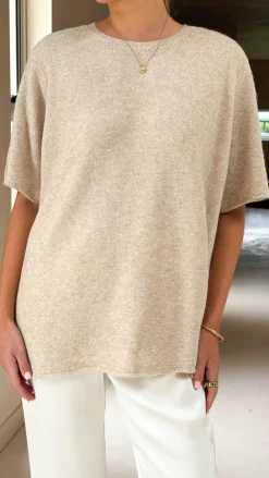 Fashion Allied Knit Tops|Knitwear^Tahlia Knit Top - Oatmeal