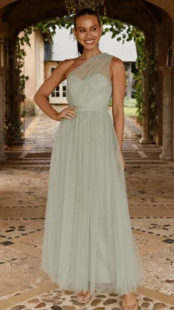 LILYWHYT Dresses|Bridesmaid^Talissa Tulle Maxi Dress - Sage