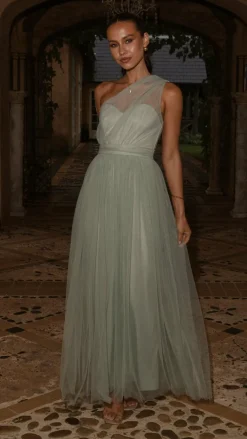 LILYWHYT Dresses|Bridesmaid^Talissa Tulle Maxi Dress - Sage