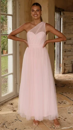 LILYWHYT Dresses|Bridesmaid^Talissa Tulle Maxi Dress - Pink