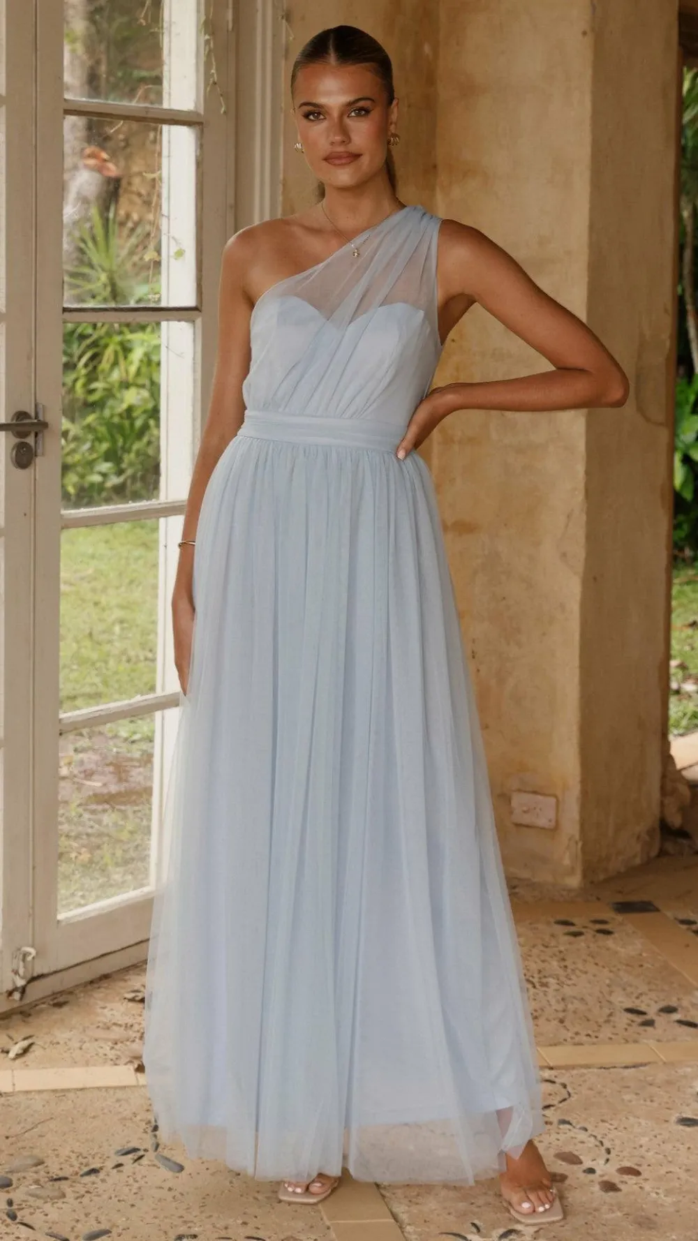 LILYWHYT Dresses|Bridesmaid^Talissa Tulle Maxi Dress - Blue