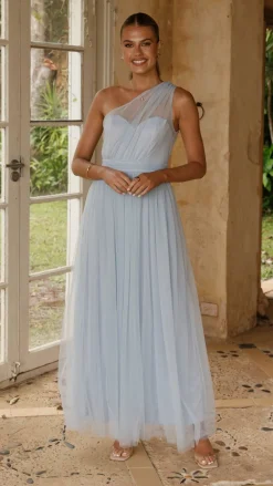 LILYWHYT Dresses|Bridesmaid^Talissa Tulle Maxi Dress - Blue